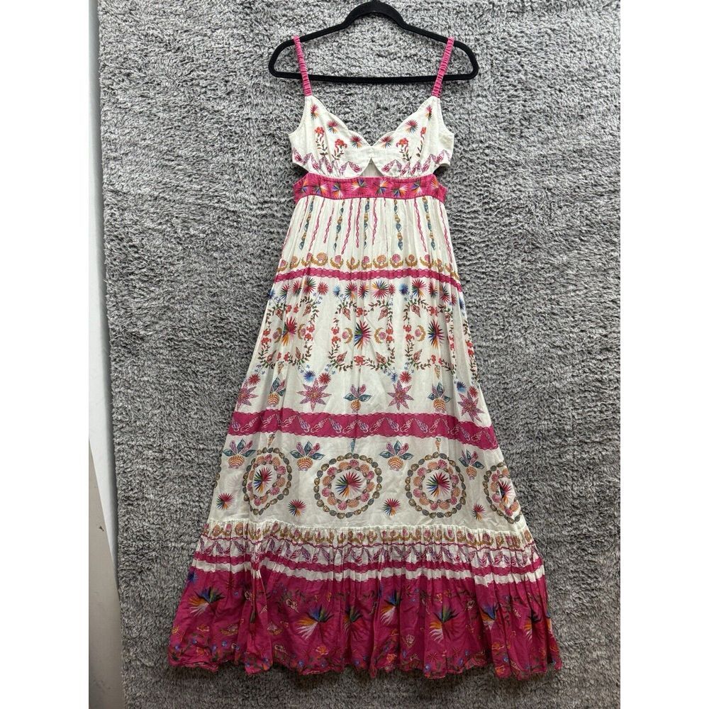 SALONI Naki in Shell Mosaic cut out scalloped maxi‎ Dress Women's 6